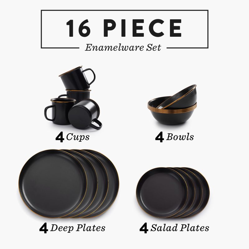 Enamelware Dining Collection - Charcoal - Image 3