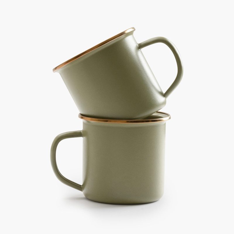 Enamelware 2-Tone Dining Collection - Olive Drab - Image 16