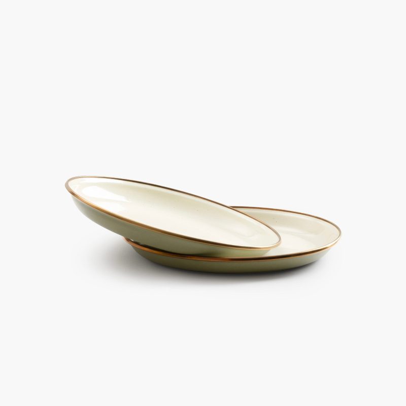 Enamelware 2-Tone Dining Collection - Olive Drab - Image 11