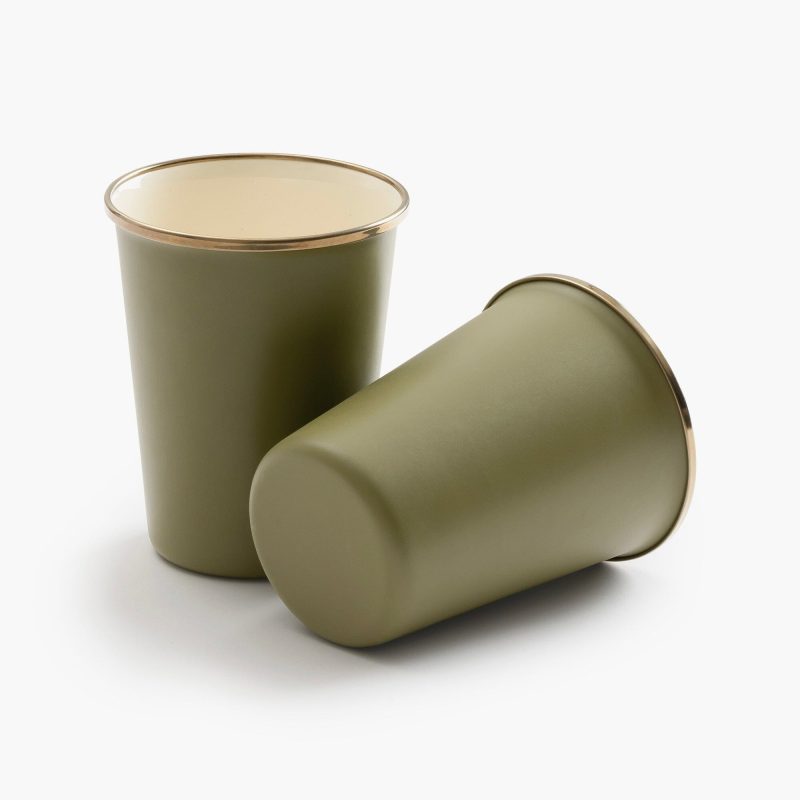 Enamelware 2-Tone Dining Collection - Olive Drab - Image 20
