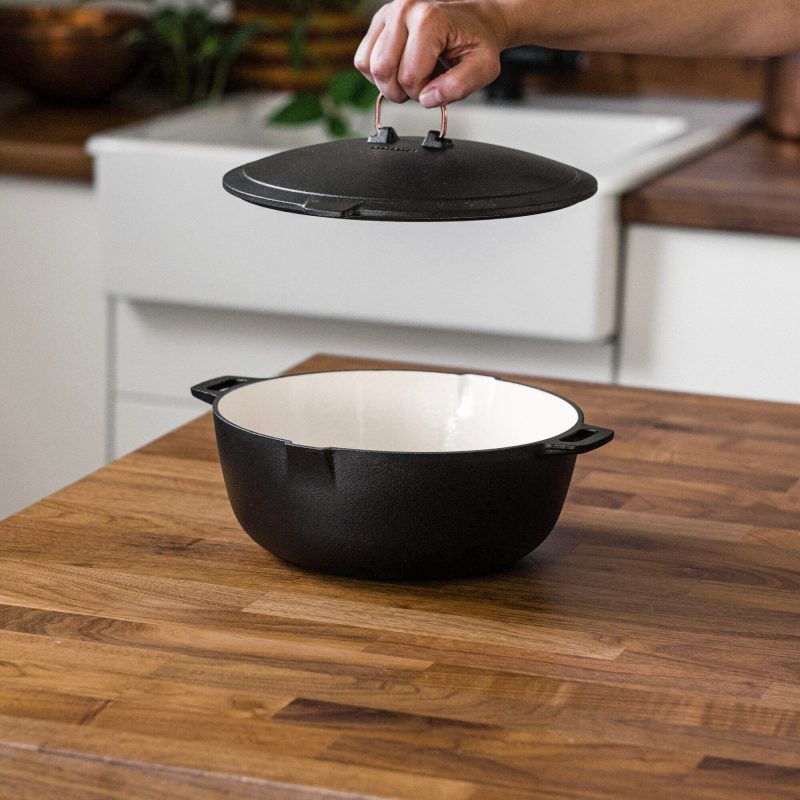 Enamel Lined Cast Iron Crock Pot - Image 6