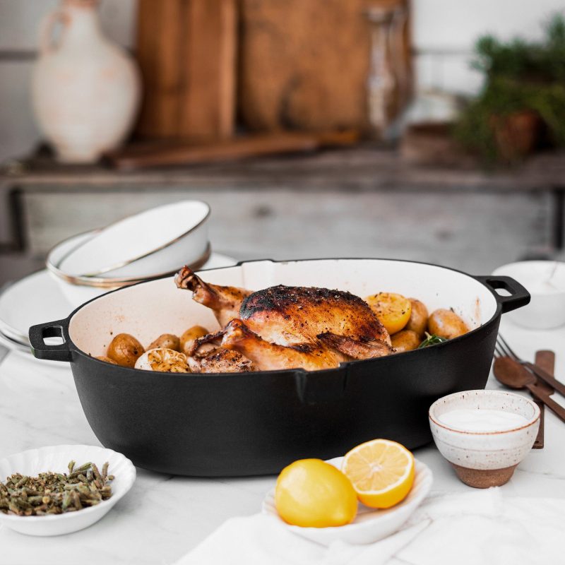 Enamel Lined Cast Iron Roaster - Image 5