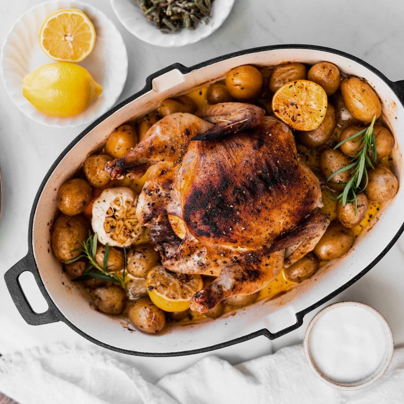 Enamel Lined Cast Iron Roaster - Image 6