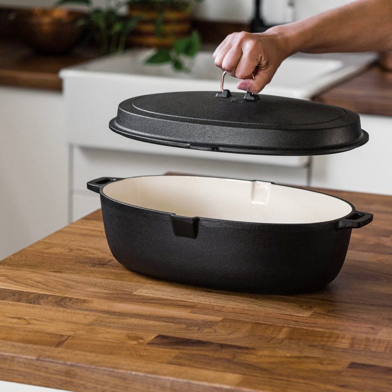 Enamel Lined Cast Iron Roaster - Image 8