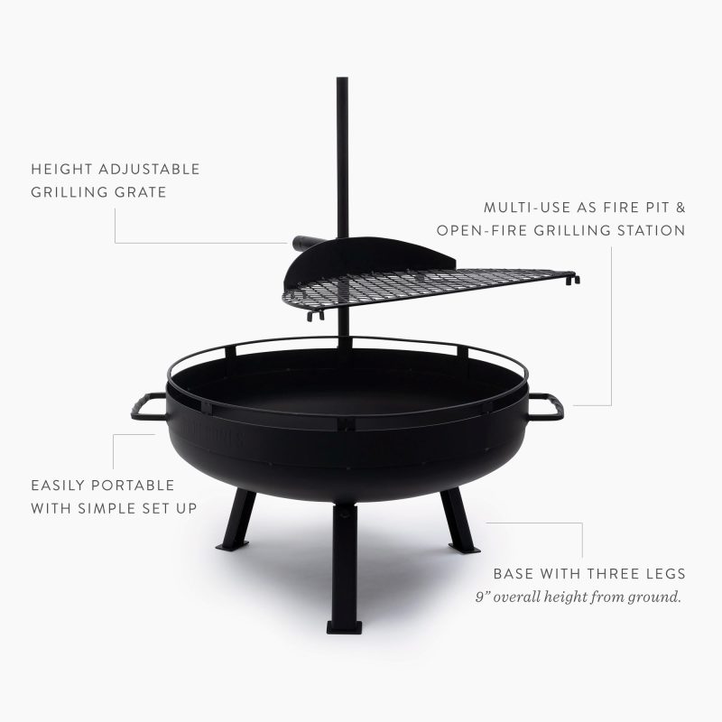 Cowboy Fire Pit Grill - 23" - Image 3