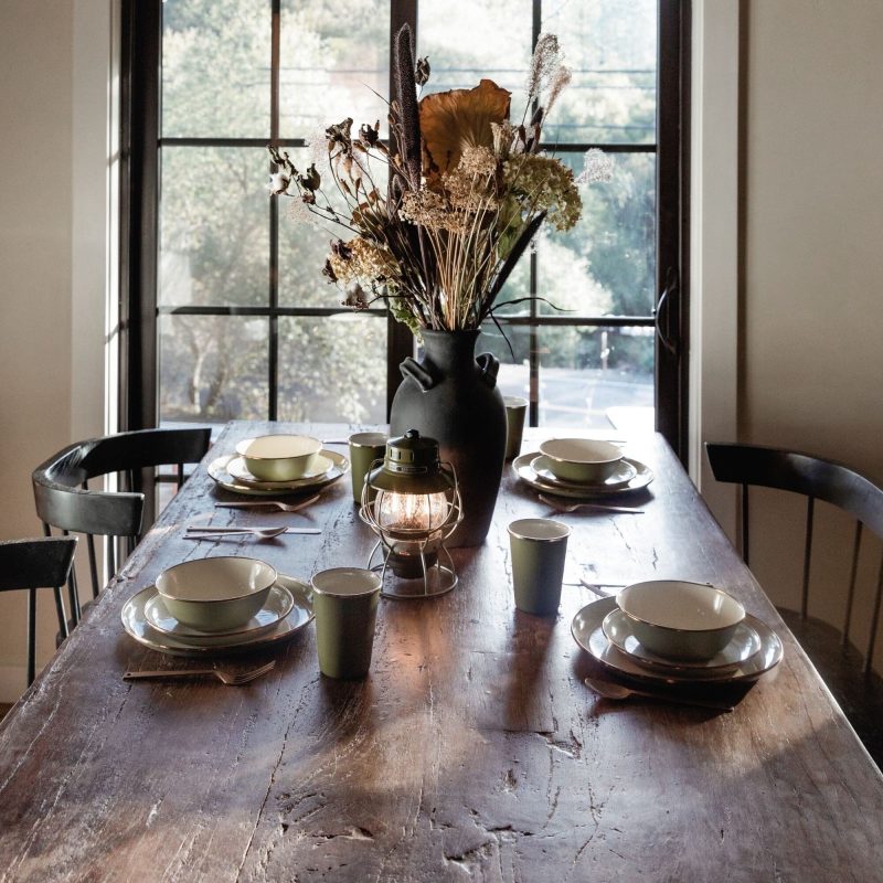 Enamelware 2-Tone Dining Collection - Olive Drab - Image 25
