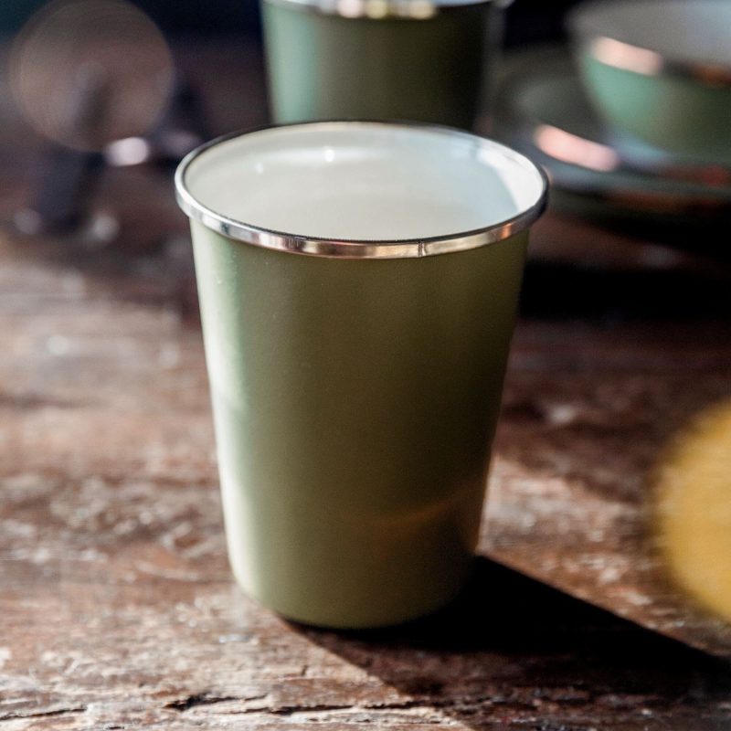 Enamelware 2-Tone Dining Collection - Olive Drab - Image 23