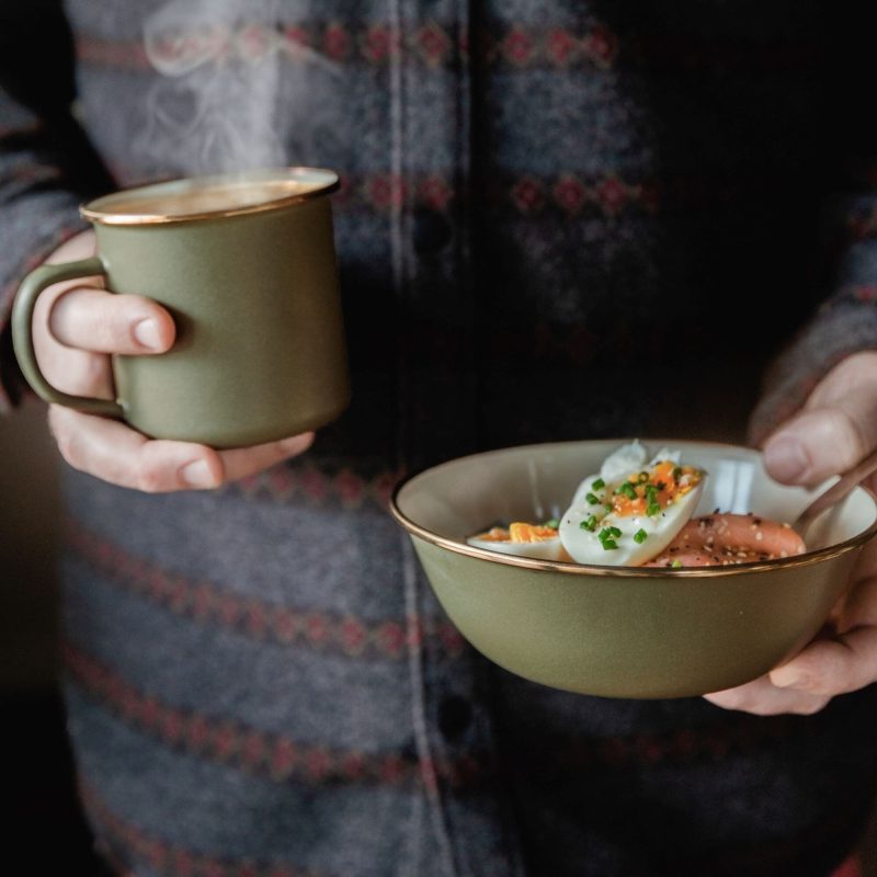Enamelware 2-Tone Dining Collection - Olive Drab - Image 19